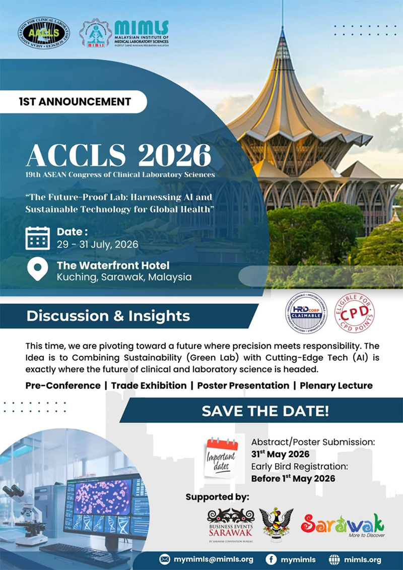 The 19th ASEAN Congress of Clinical Laboratory Sciences (ACCLS) 2026